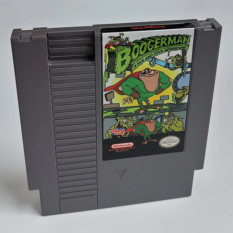 Boogerman: A Pick and Flick Adventure For Nintendo NES - 8 Bit Game Cartridge