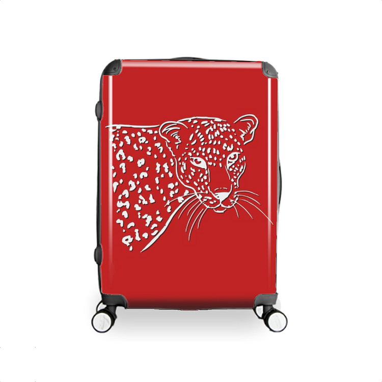Half Exposed Coldly, Cheetah Hardside Luggage