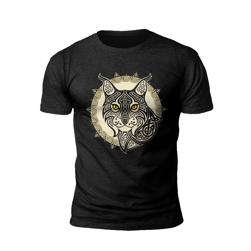 Norse Whispers: The Wolf's Runic Stare T-shirt