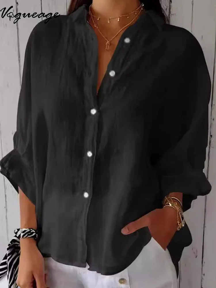 Simple And Stylish Loose Design Cotton And Linen Shirt