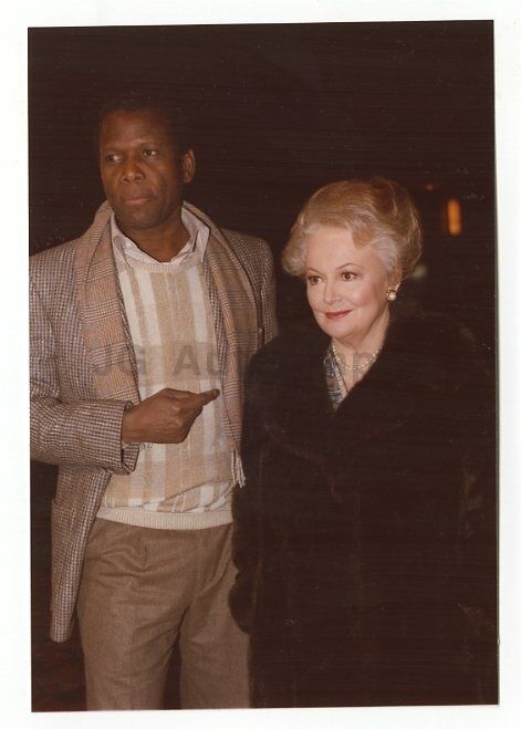 Olivia de Havilland & Sidney Poitier - Original Vintage Photo Poster painting by Peter Warrack