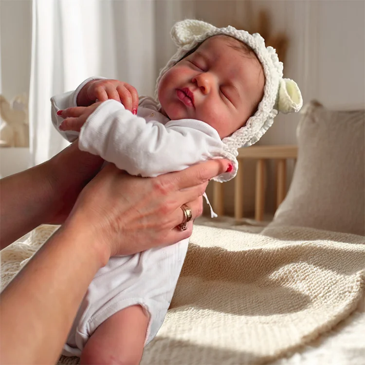 [3-7 Days Delivery]12"&16" Full Liquid Solid Platinum Silicone Baby Doll, No Joint More Flexible Realistic Reborn Baby with Realistic Belly Button and Birth Mark