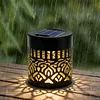 Decorative Solar Mandala Lights Waterproof Solar Powered Deck Step Wall Lights for Garden Post Patio Backyard Yard Decor