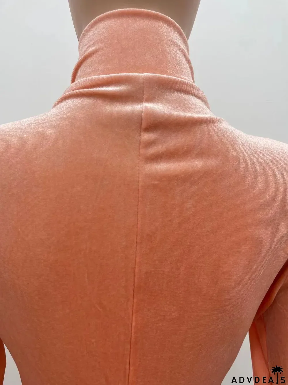 Solid Velvet Long Sleeve Zipper Flared Jumpsuit