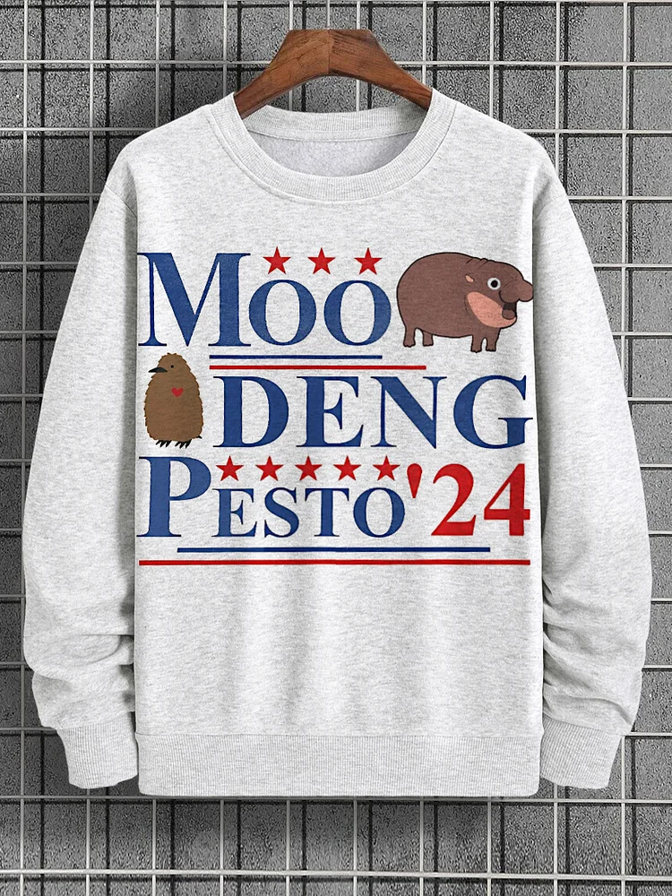 Men's Funny Moon Deng Pesto Animal Art Print Casual Sweatshirt
