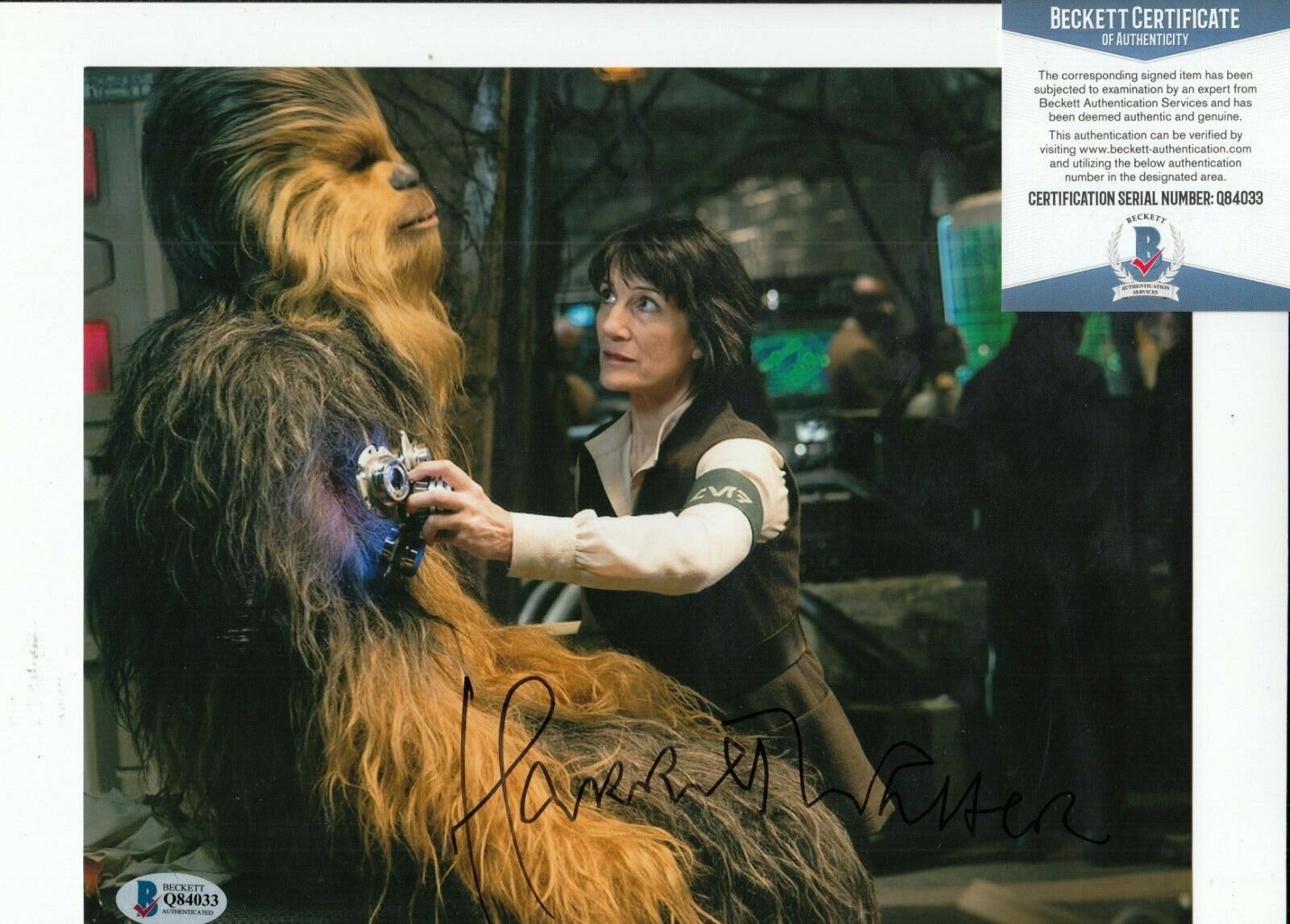 HARRIET WALTER signed (STAR WARS THE FORCE AWAKENS) 8X10 Photo Poster painting BAS BECKETT #6