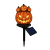 Resin Solar Halloween Pumpkin Garden Stake Light Solar Lights Garden Decor