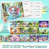 2027-2028 Two-Year Diamond Painting Calendar Kit, 13 Exquisite Multicolor Butterfly And Floral Illustrations, Large Size Desk Calendar, Mosaic Art Coil-Bound Desktop Planner
