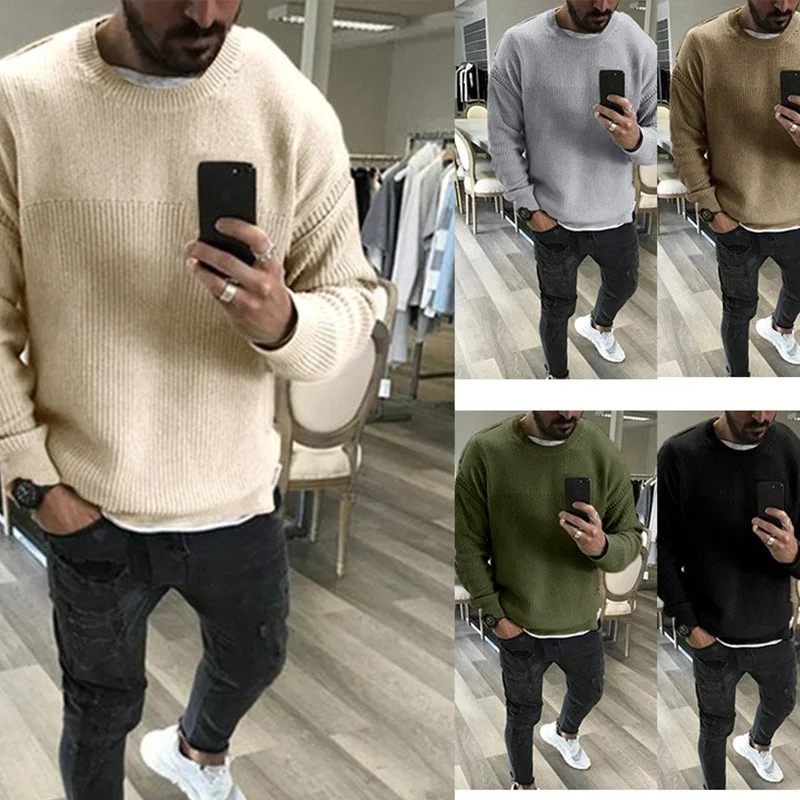 Men's Solid Large Sweater