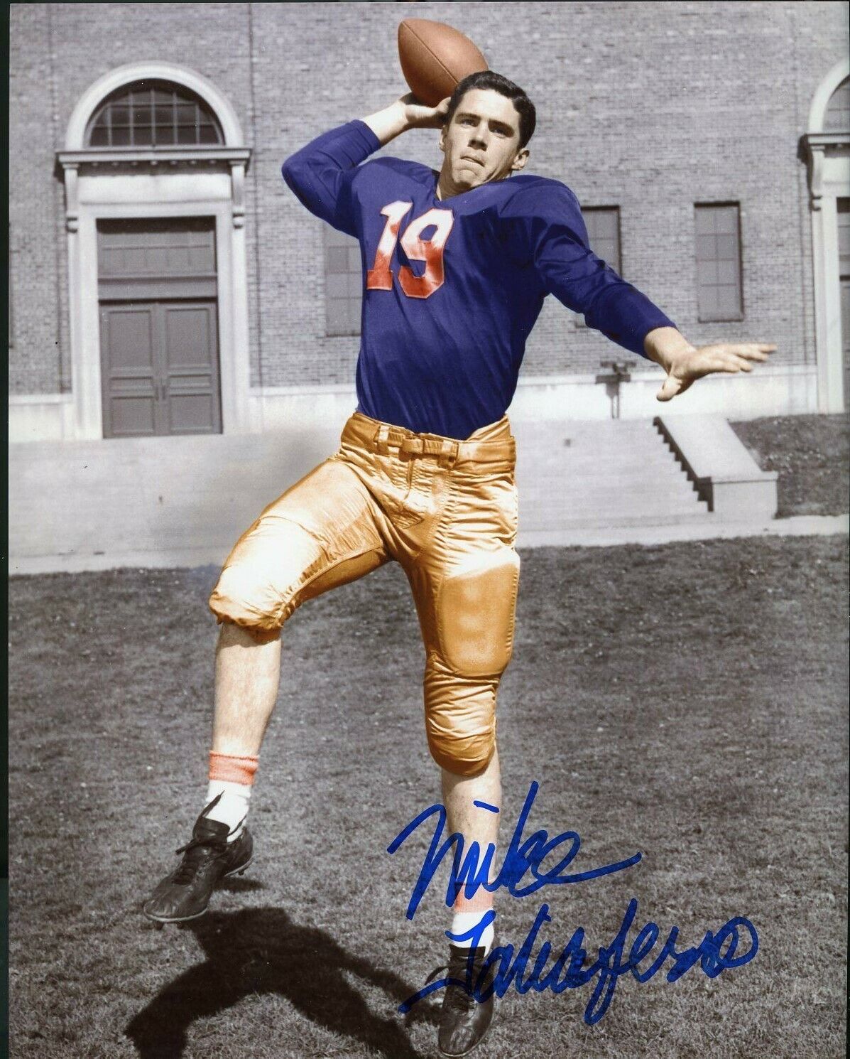 Mike Taliaferro Autographed 8x10 Illinois In person#2