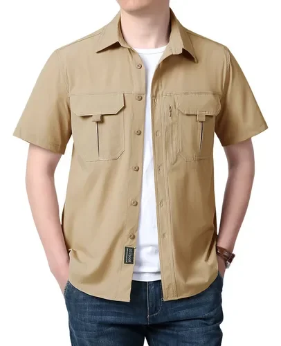 Men's Short Sleeve Shirt, Tactical Polo Shirt for Use