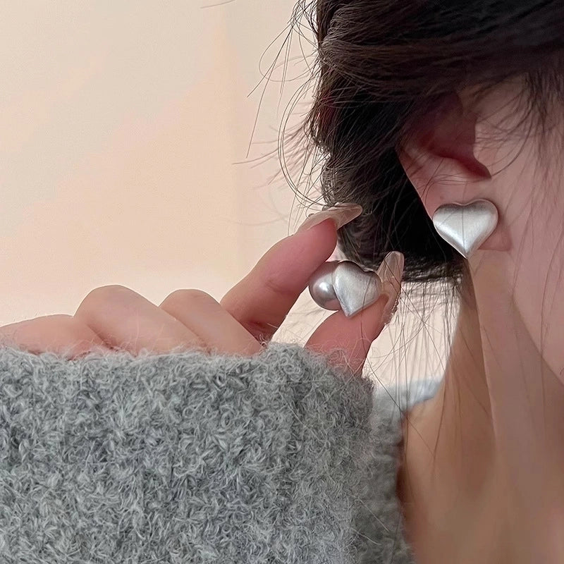 1 Pair Fashion Heart Shape Flower Bow Knot Inlay Copper Alloy Artificial Pearls Zircon Earrings