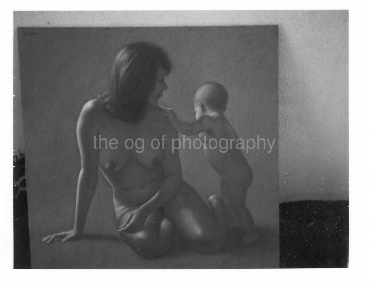 Painting Of A Woman 1960's 70's ART Found Photo Poster painting Color Original Snapshot 97 18 I