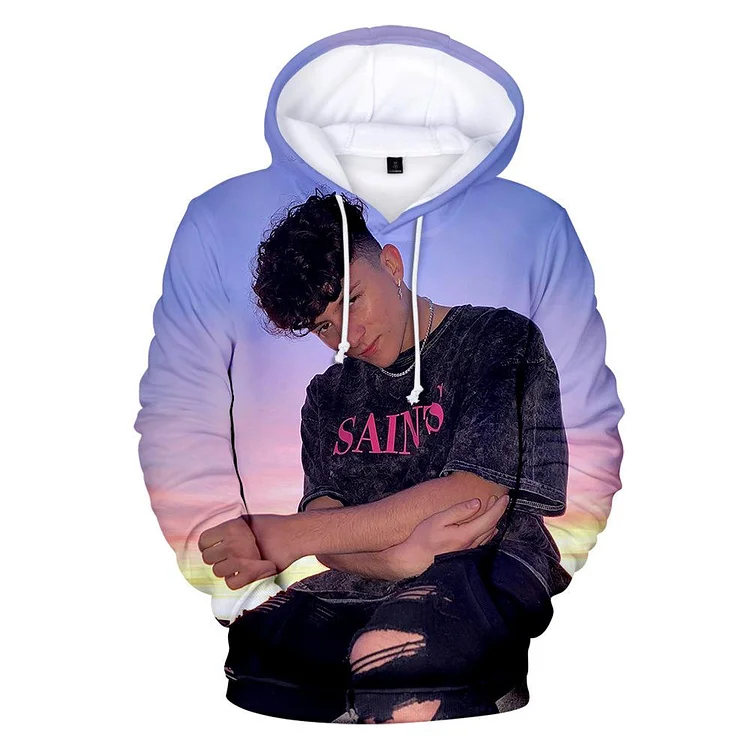 Tonny Lopez Print Hoodie Handsome Social Stars Sweatshirt-Mayoulove