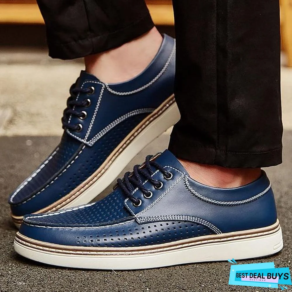 Leather Boat Shoes Casual Flats Moccasins Homme Driving Loafers Shoes Slip On Shoes