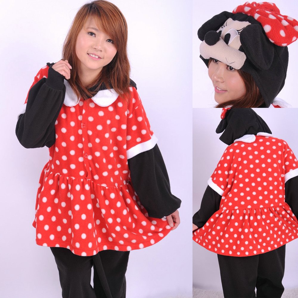 Minnie Mouse Kigurumi Animal Onesie Pajamas Costumes-Pajamasbuy