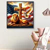 (40*40cm)Lion Flag - Full Round Drill Diamond Painting