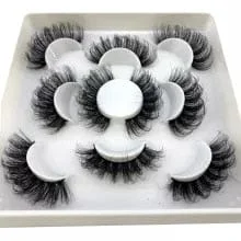 Khalesexx Lashes 2/ 4/ 6pairs natural false eyelashes fake lashes long makeup 3d mink lashes eyelash extension mink eyelashes for beauty 09