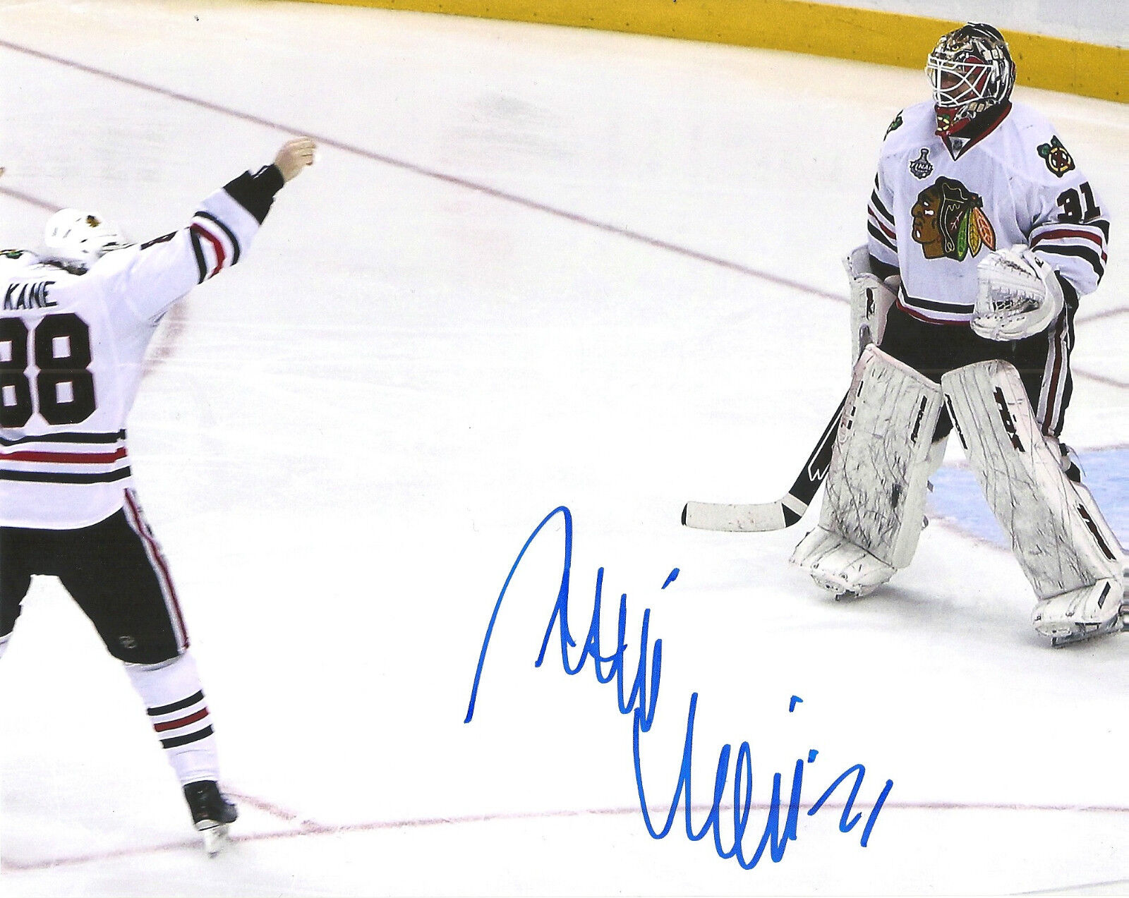 ANTTI NIEMI CHICAGO BLACKHAWKS STANLEY CUP SIGNED 8X10 Photo Poster painting 1