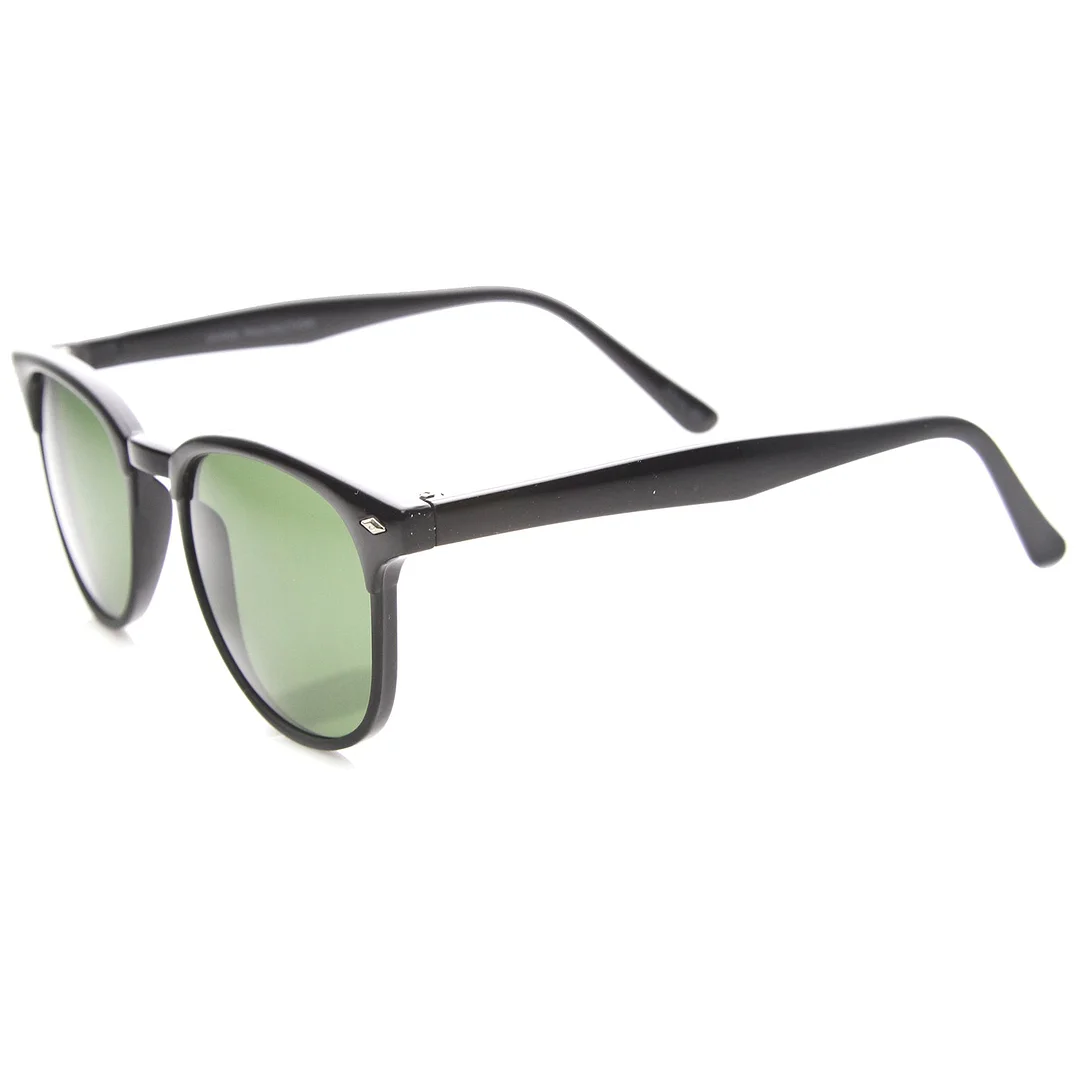 Retro Slim Temples Square Lens Horn Rimmed glasses 49mm