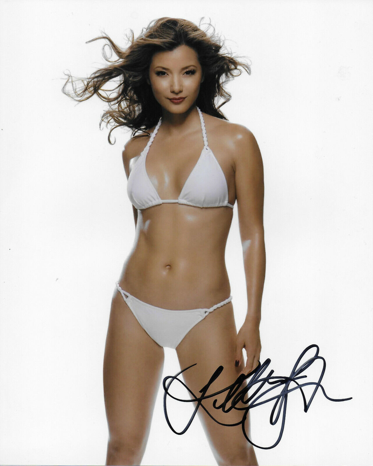 Kelly Hu Original Autographed 8X10 Photo Poster painting #4 - Vampire Diaries, Nash Bridges