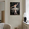 DIY Pearl Painting Ballet Girl for Home Wall Decor with Frame(40*30cm)