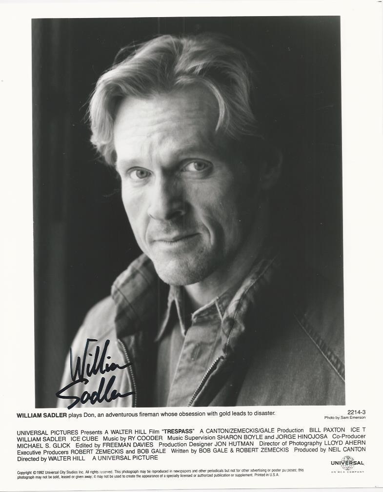 William Sadler - Trespass signed Photo Poster painting