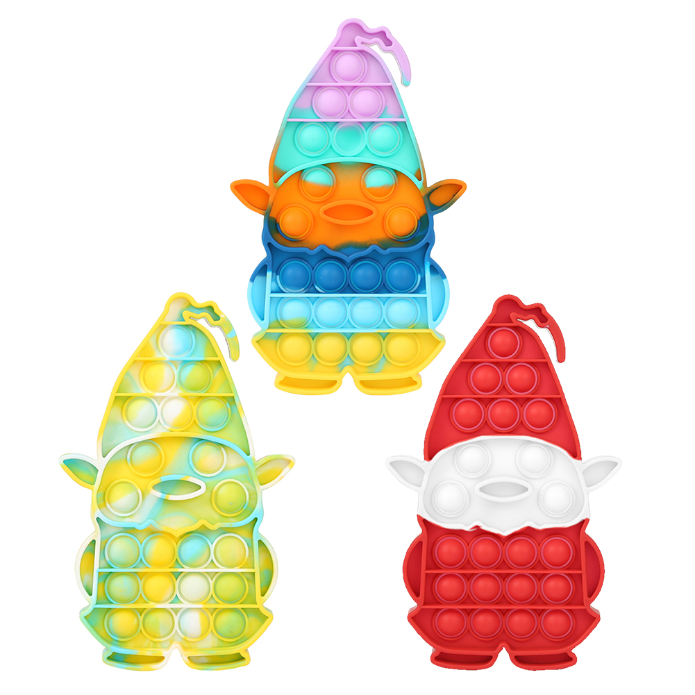 

Tie Dye Christmas Santa Claus Push Bubble Autism Needs Stress Reliever Toy, Red, 501 Original