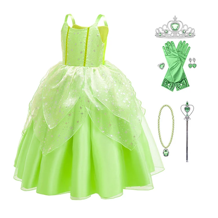 Kids Girls Peter Pan & Wendy Tinker Bell Cosplay Costume Outfits Halloween Carnival Suit