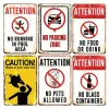 6pcs - Warning - Vintage Metal Signs(12*16Inch)