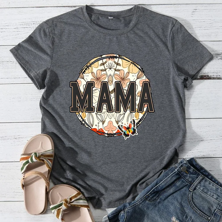 Happy Mothers' Day Round Neck T-shirt-0025980