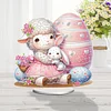 Acrylic Special Shape Easter Sheep 5D DIY Diamond Painting Desktop Ornaments (A)