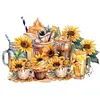 >SALE<5D DIY Full Round Drill Diamond Painting Sunflower Drink Kit Home Decor 40x30cm
