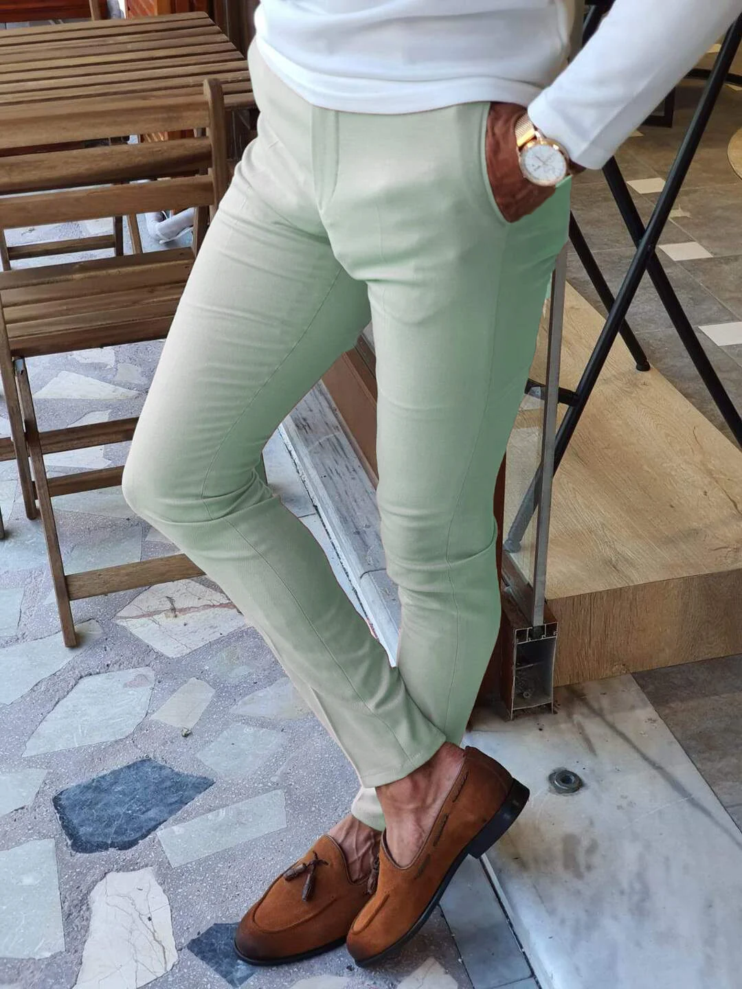Verno Slim Fit Special Edition Celeste Pants