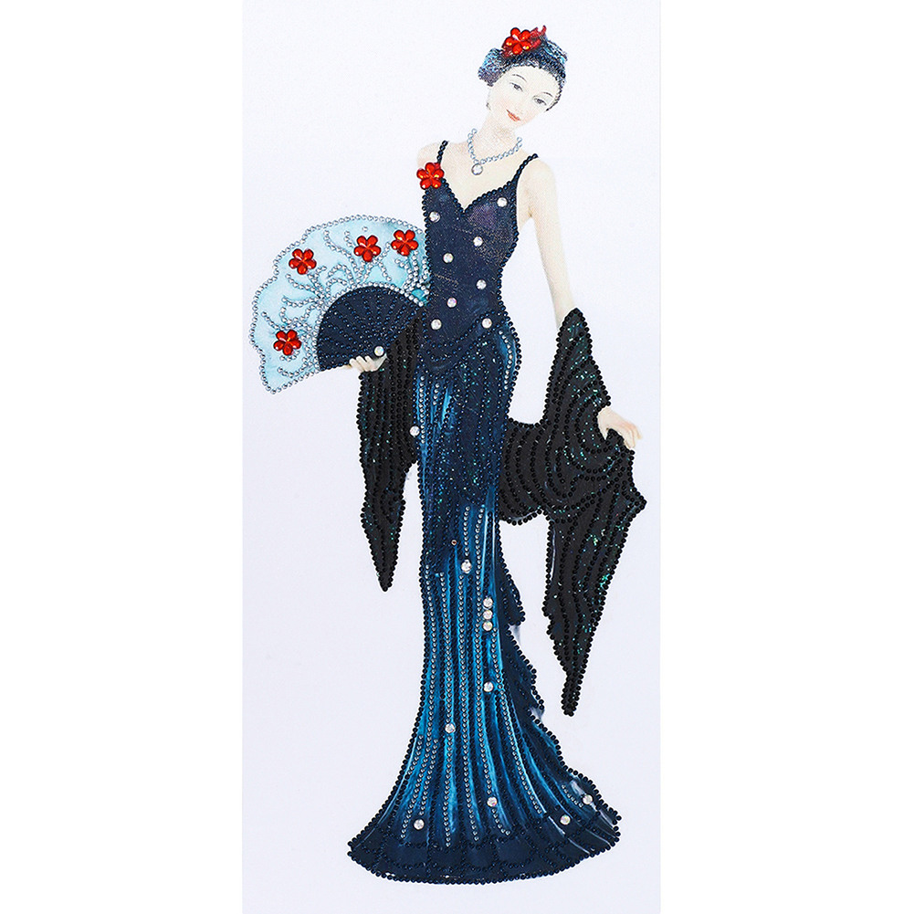 

30*60CM - Special Shaped Diamond Painting - Elegant Lady (Big Size), 501 Original