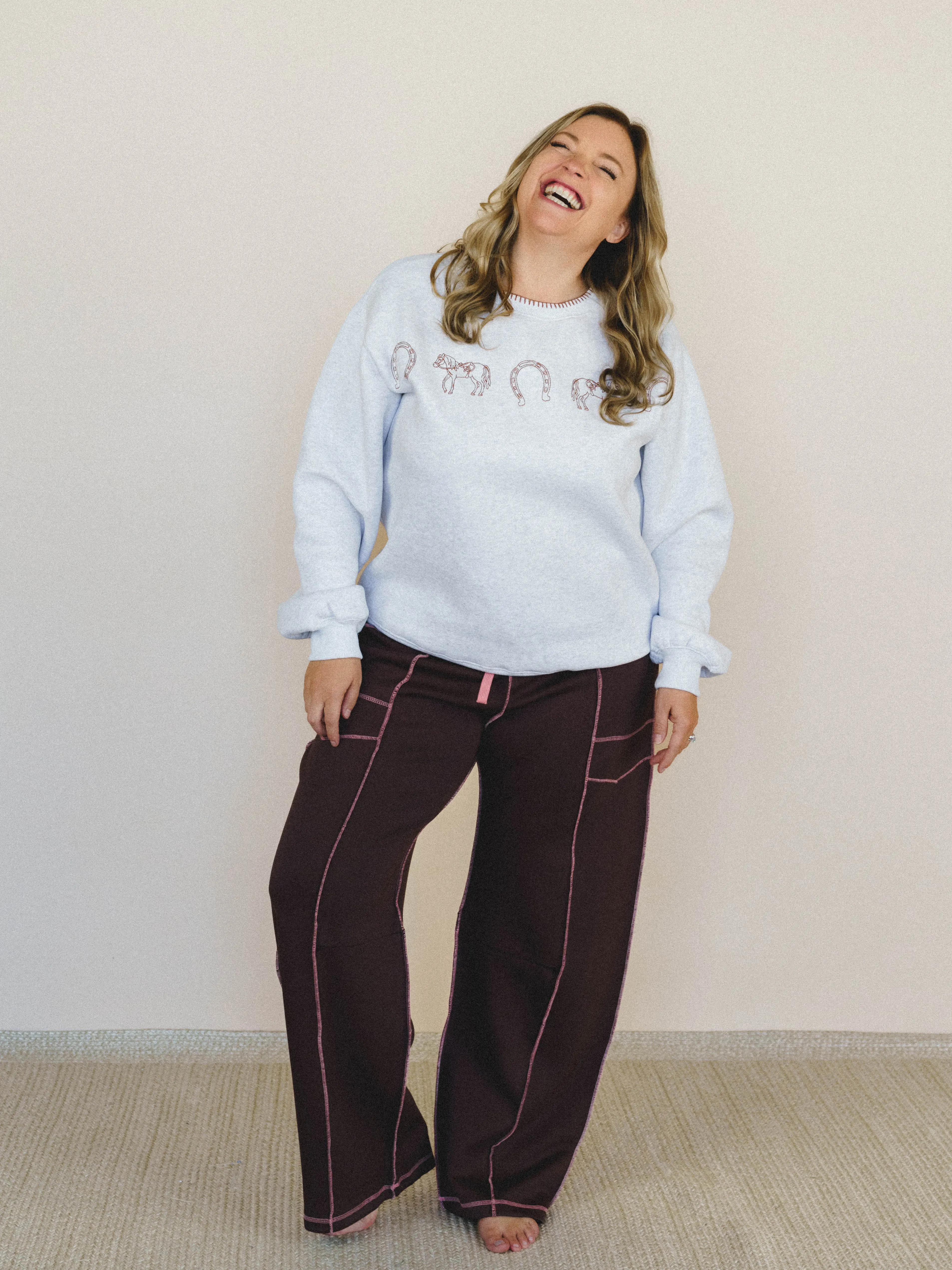 Hold My Horses Sweatshirt - Heather Gray