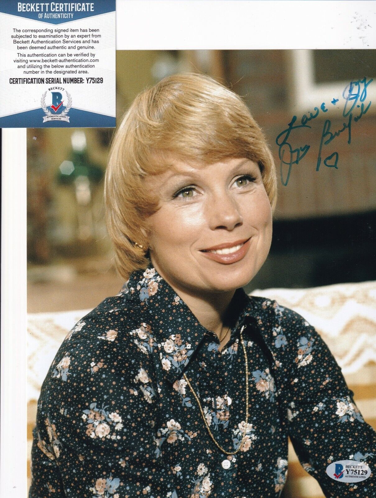 JOYCE BULIFONT signed (THREE'S COMPANY) autograph 8X10 Photo Poster painting BECKETT BAS Y75129