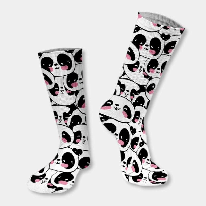 Funny 3D Printing Cute Cartoon Panda Socks