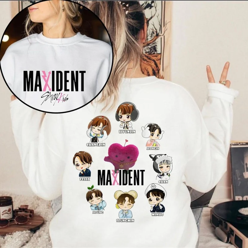 Stray Kids Maxident New Album Mini Plush Double-Printed Sweatshirt