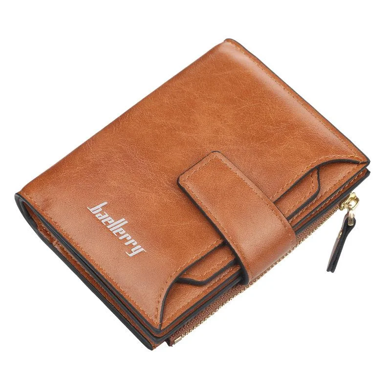 Short buckle multi-card pocket wallet