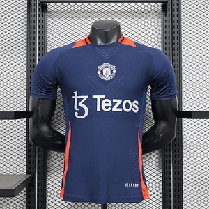 2024/2025 Player Version Manchester United Pre-race suit Navy blue Football Shirt 1:1 Thai Quality