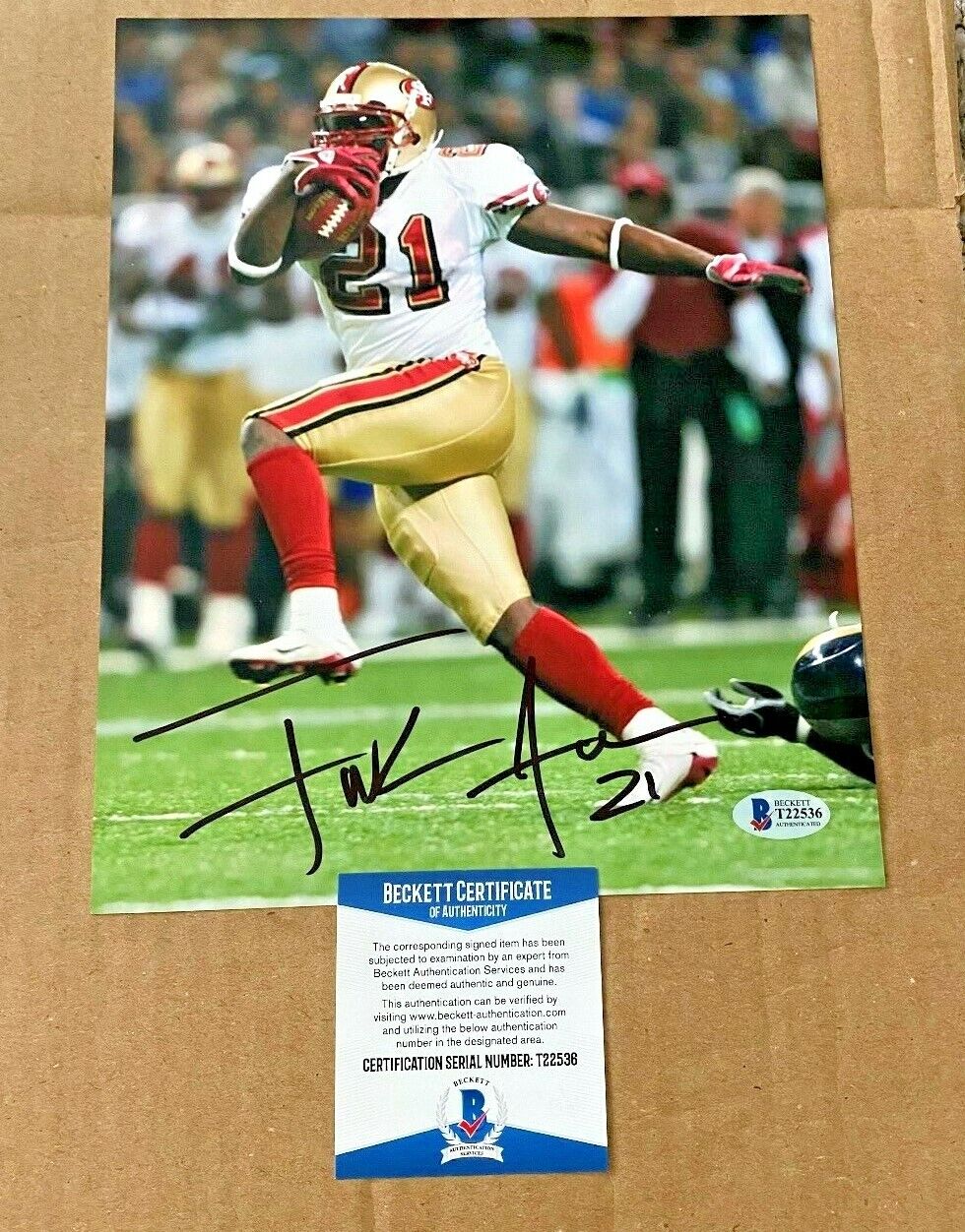 FRANK GORE SIGNED 8X10 SAN FRANCISCO 49ERS Photo Poster painting BECKETT CERTIFIED