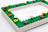 Flower Garden DIY Building Block Photo Frame Kit,Creative Handmade Assembled Photo Frame Handmade Craft Gift Home Tabletop Display Decor