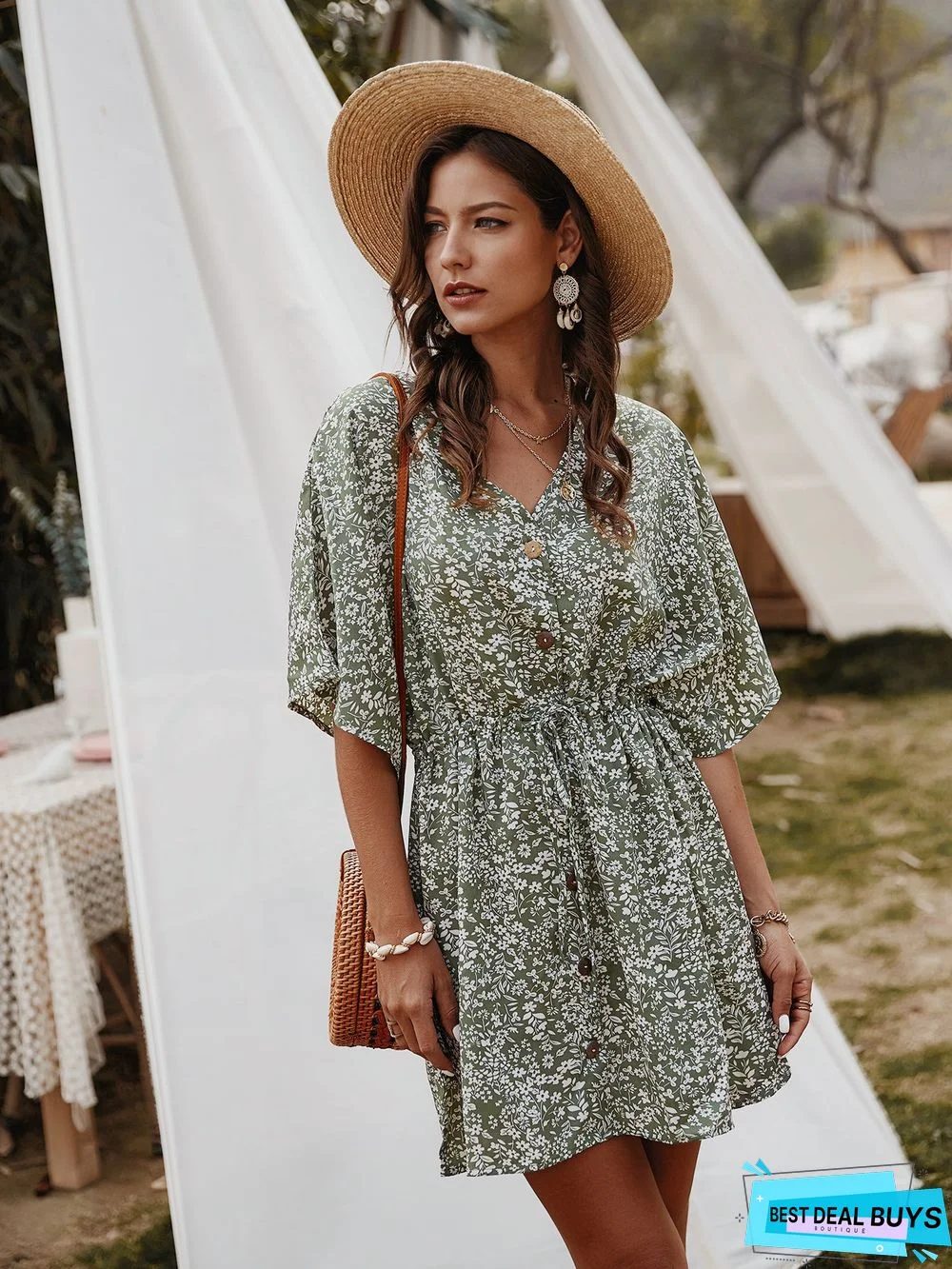 Women's Dress Spring/Summer Small Broken Flower Skirt