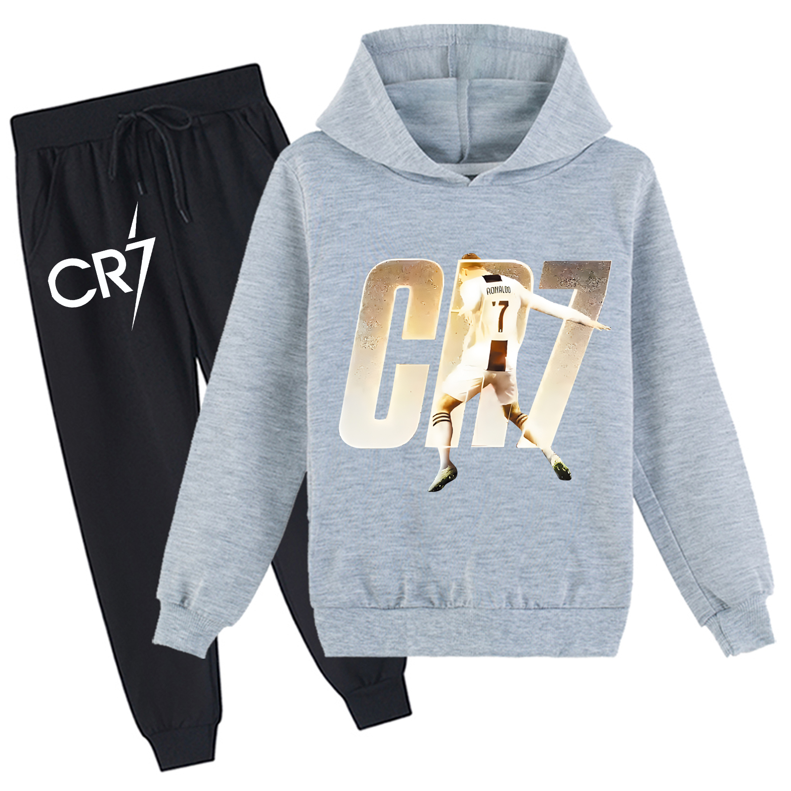 Mayoulove Cristiano Ronaldo Hoodie Set for Boys  Girls - Trendy Sportswear, Perfect for Fans  Active Play-Mayoulove