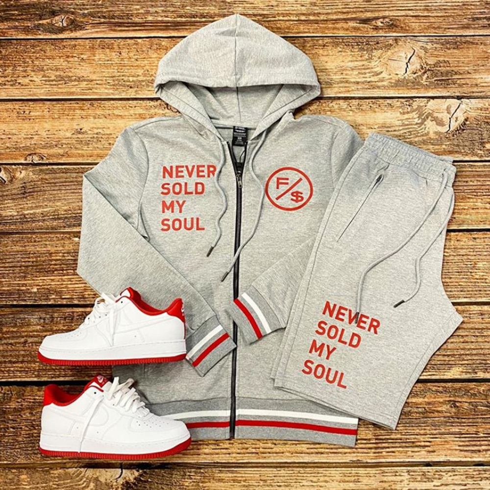 Letter print jacket suit