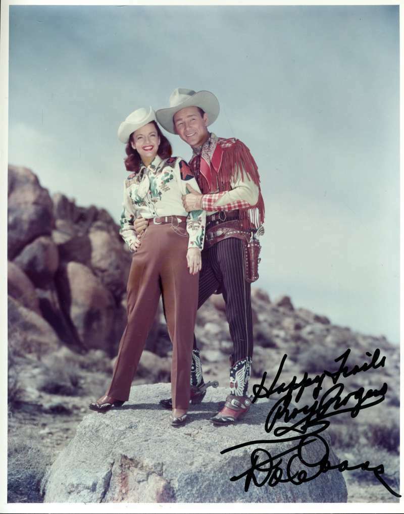 Roy Rogers / Dale Evans Autographed Signed 8x10 Photo Poster painting ( Over Texas ) REPRINT