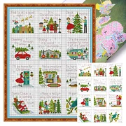 14CT Joy Sunday Stamped Cross Stitch - Christmas Vacation (36*47cm