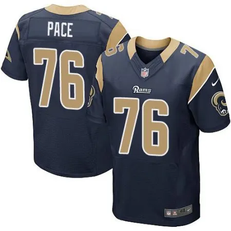 Rams #76 Orlando Pace Navy Blue Team Color Men's Stitched NFL Elite Jersey