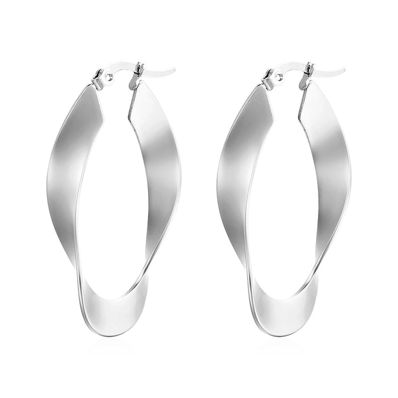 1 Pair Casual Minimalist Solid Color 304 Stainless Steel 18K Gold Plated Earrings